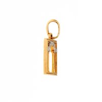 Pendente Loving Palladio  2D in Oro giallo Diamante 05G SERLIANA - 05G SERLIANA